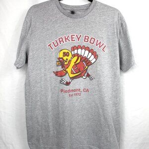 Turkey Bowl Piedmont, CA Est 1972 Gray T-Shirt Men’s Size L Next Level Apparel